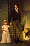  Baron Francois  Gerard Jean-Baptiste Isabey and his Daughter oil painting